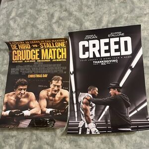 Creed & Grudge Match BOTH movie posters 11.5 x 17 Stallone Rocky Boxing